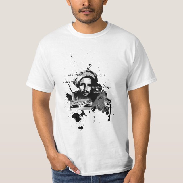 Ahmed Shah Massoud - Löwe von Panjshir T-Shirt (Vorderseite)