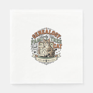 Ahnenforschung Familienbaum Katze Genealogie Famil Serviette