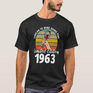 Ähnlich wie das Weinaltern, Geboren 1963 59. Retro T-Shirt