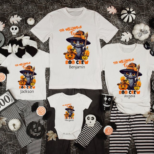 Ähnlicher Familienname Halloween Cat Pumpkin T-Shirt (Von Creator hochgeladen)