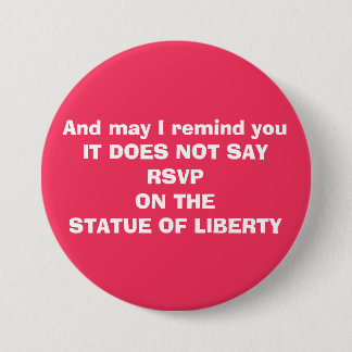 Ahnungslos gegen Immigrations-Verbot Button