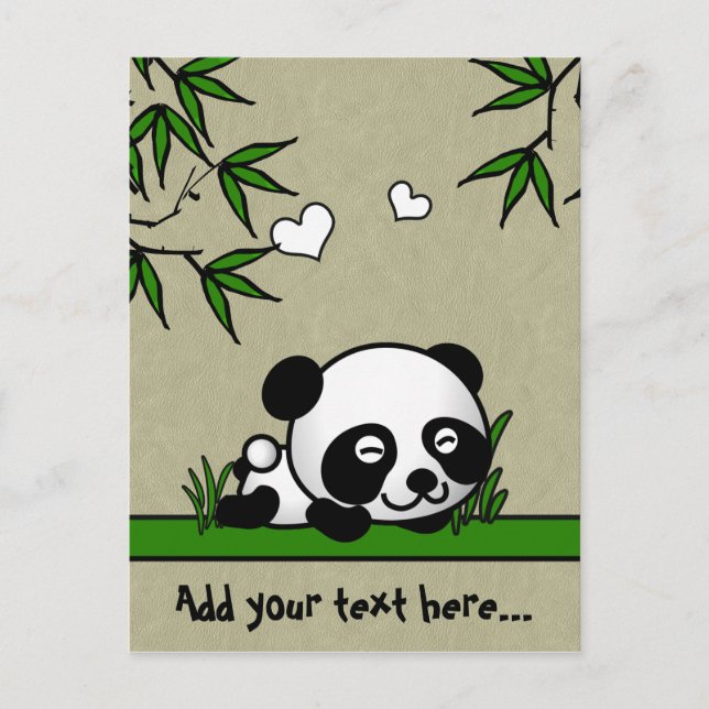 ahnungslos Panda Postkarte (Vorderseite)