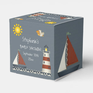 Ahoi danken Segel-Boot u. Leuchtturm Ihnen Geschenkschachtel