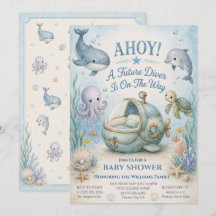 AHOI! Einladung zur Babyparty für zukünftige Tauch