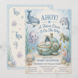 AHOI! Einladung zur Babyparty für zukünftige Tauch