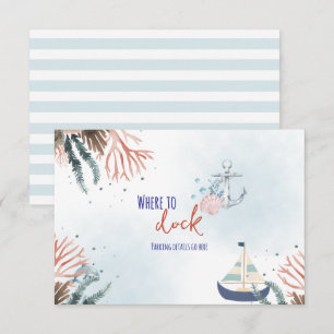 Ahoi, es ist ein Junge! Maritime Babyparty Einschl Begleitkarte