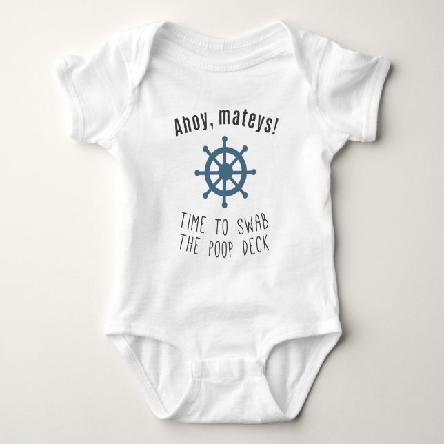 Ahoi Mateys! Zeit, die gekackteplattform Baby Strampler (Vorderseite)