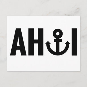 Ahoi mit Anker Postkarte