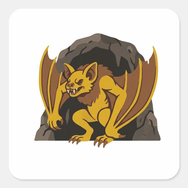 Ahool Quadratischer Aufkleber (Vorderseite)