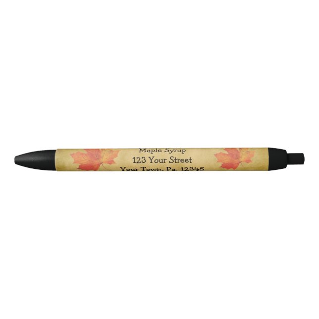 Ahorn-Blätter Ahornsirup Business Custom Pen Kugelschreiber (Vorderseite)