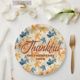 Ahorn-Blätter Dankbarer Erntedank Brunch Abendesse Pappteller