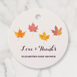 Ahorn-Blätter fallen Babydusche Geschenkanhänger