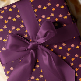 Ahorn-Blätter fallen Babydusche Geschenkpapier