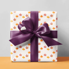 Ahorn-Blätter fallen Babydusche Geschenkpapier