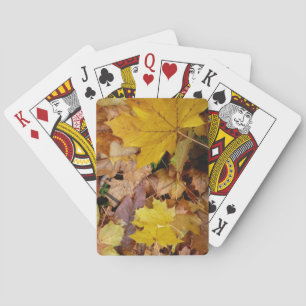 Ahorn-Blätter Gelbe Herbstnatur Spielkarten