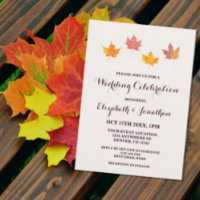 Ahorn-Blätter Hochzeit im Herbst
