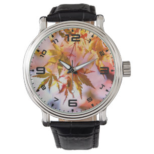 Ahorn-Blätter Landschaftsgestaltung-21355 Armbanduhr