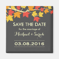 Ahorn-Blätter Save the Date Herbsthochzaubermagazi