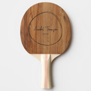 Ahorn Holz Name im gezeichneten Kreis BK Tischtennis Schläger