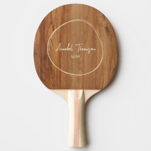 Ahorn Holz Name im gezeichneten Kreis Tischtennis Schläger
