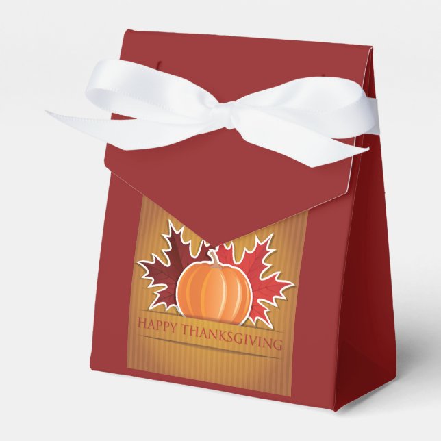 Ahorn und Kürbis aus Erntedank Geschenkschachtel (Vorderseite)
