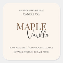 Ahorn Vanille | Elegantes Herbst-Sojakerzen-Label