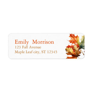 Ahorn Verlasse Autumn Baby Shower Rücksendeadresse