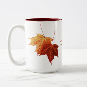 Ahorn verlässt Kanada-Tasse Zweifarbige Tasse