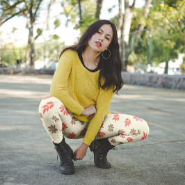 Ahornash-Blätter Leggings