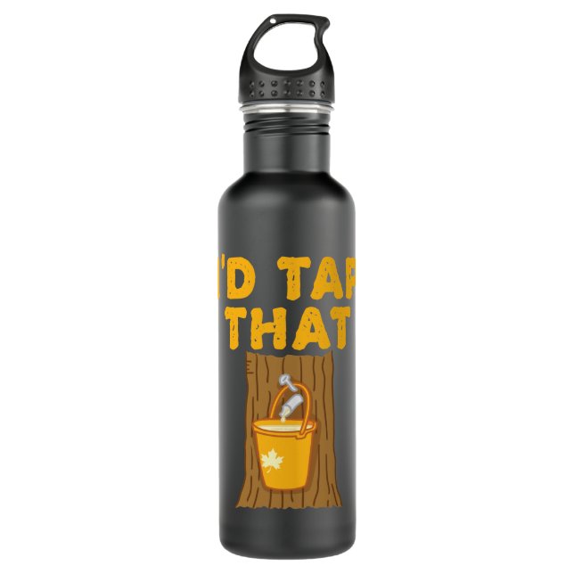 Ahornbaum, den ich Gestochen hatte, Zucker Edelstahlflasche (Vorderseite)
