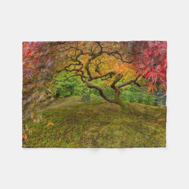 Ahornbaum in Herbstfarbe Fleecedecke (Vorderseite (Horizontal))