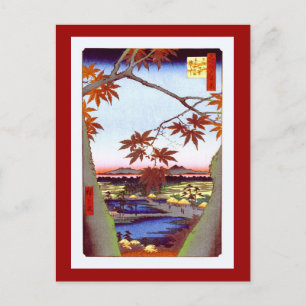 Ahornbäume Tekona Hiroshige Vintage-Japanisch Postkarte