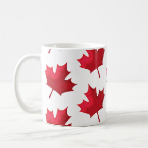 Ahornblatt für Kanada auf weiß Kaffeetasse