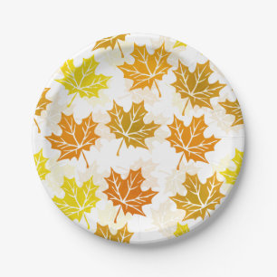 Ahornblatt Herbstlaub Herbstlaub Erntedankfest Pappteller