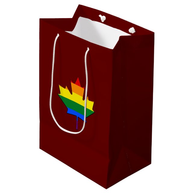 Ahornblatt Mittlere Geschenktüte (Vorderseite Schrägansicht)