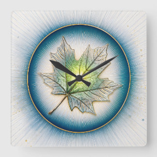 AHORNBLATT QUADRATISCHE WANDUHR
