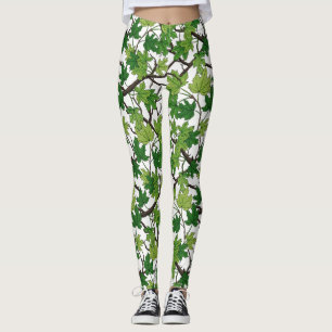 Ahornblätter auf Weiß Leggings