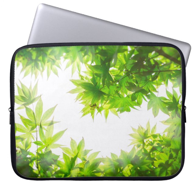 Ahornblättergewebe Laptopschutzhülle (Vorderseite)