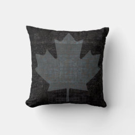 Ahornblattflagge des coolen Grunge kanadische Kissen