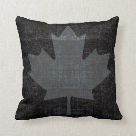 Ahornblattflagge des coolen Grunge kanadische Kissen
