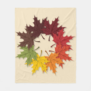 Ahornblattkreis Fleecedecke