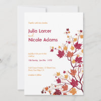 Ahornfallrost Bud-Blume Blätter Hochzeit