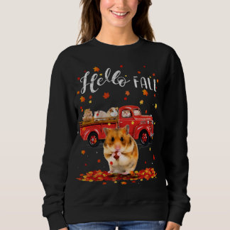 Ahornhamster Leaf Herbst Roter LKW Sweatshirt