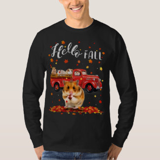 Ahornhamster Leaf Herbst Roter LKW T-Shirt