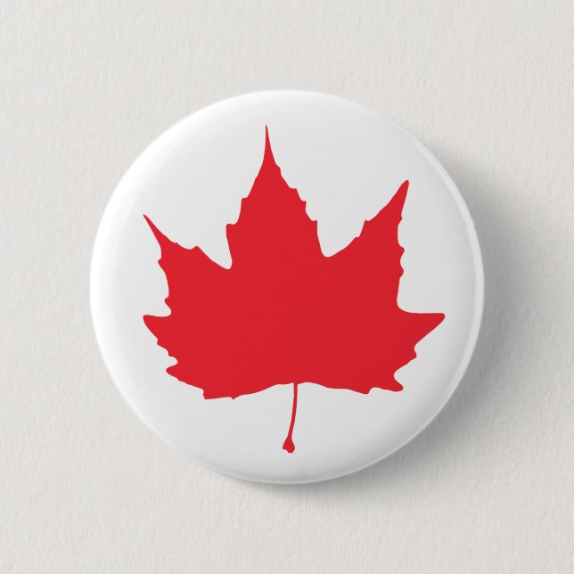Ahornherbstblatt Button (Vorderseite)