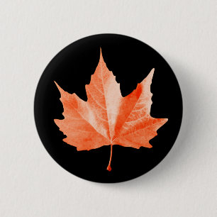 Ahornherbstblatt Button