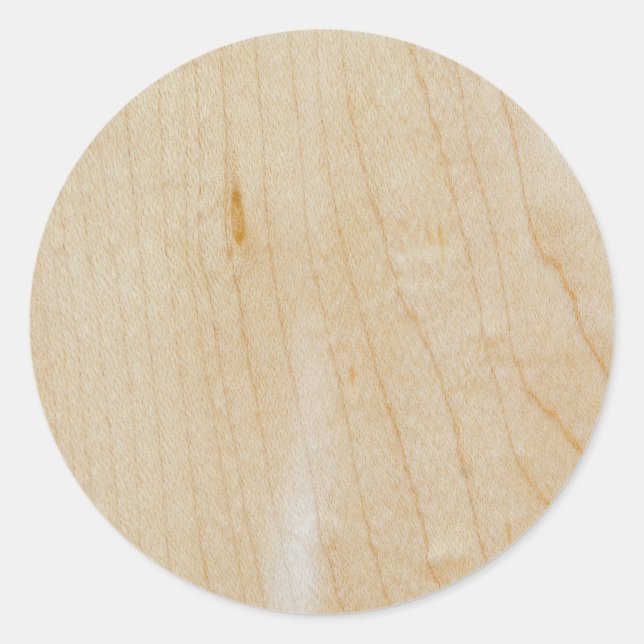 Ahornholz Runder Aufkleber (Vorderseite)