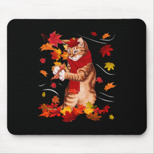 Ahornkatze Herbstmapel Hallo Fall Leaf Geschenk Fr Mousepad