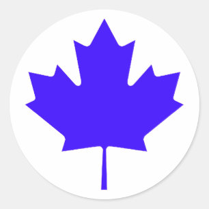 Ahornleaf BlueTransp Das MUSEUM Zazzle Geschenke Runder Aufkleber
