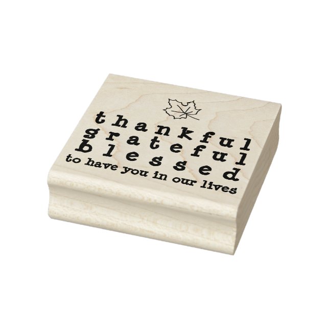 Ahornleaf Dankbarkeit dankbar, gesegneter Erntedan Gummistempel (Stempel)